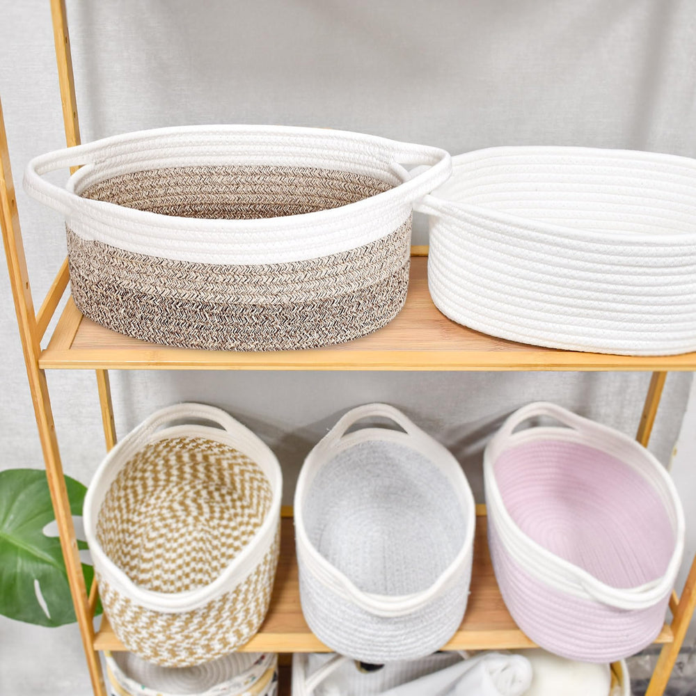 ABenkle folded-delivery basket reshapes easily for display after arrival.