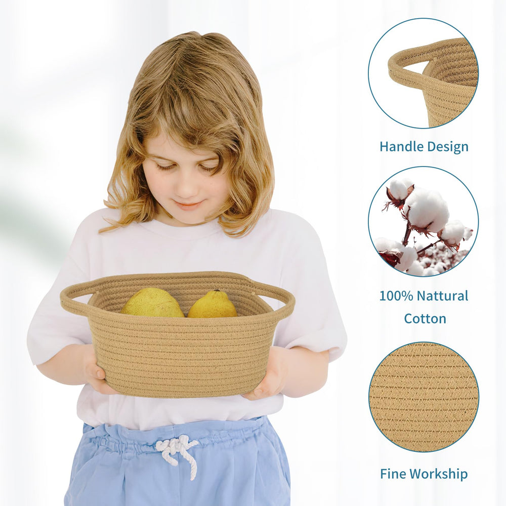 ABenkle kitchen-counter organizer basket tidies small items.
