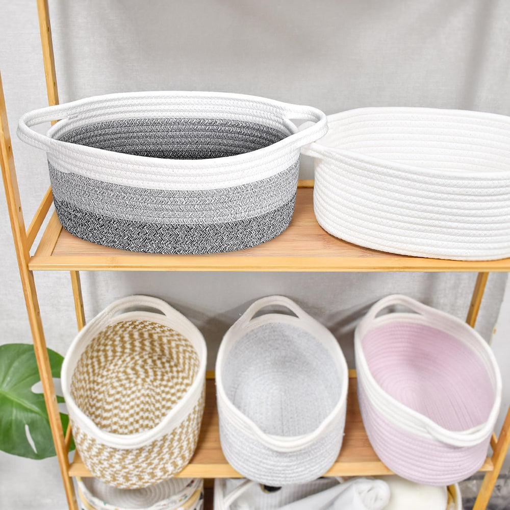 ABenkle living room storage bin blends modern decor with organization
