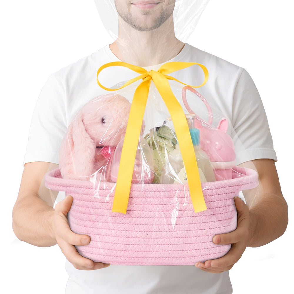 ABenkle pink mini basket helps tidy kids’ toys with playful, lightweight storage