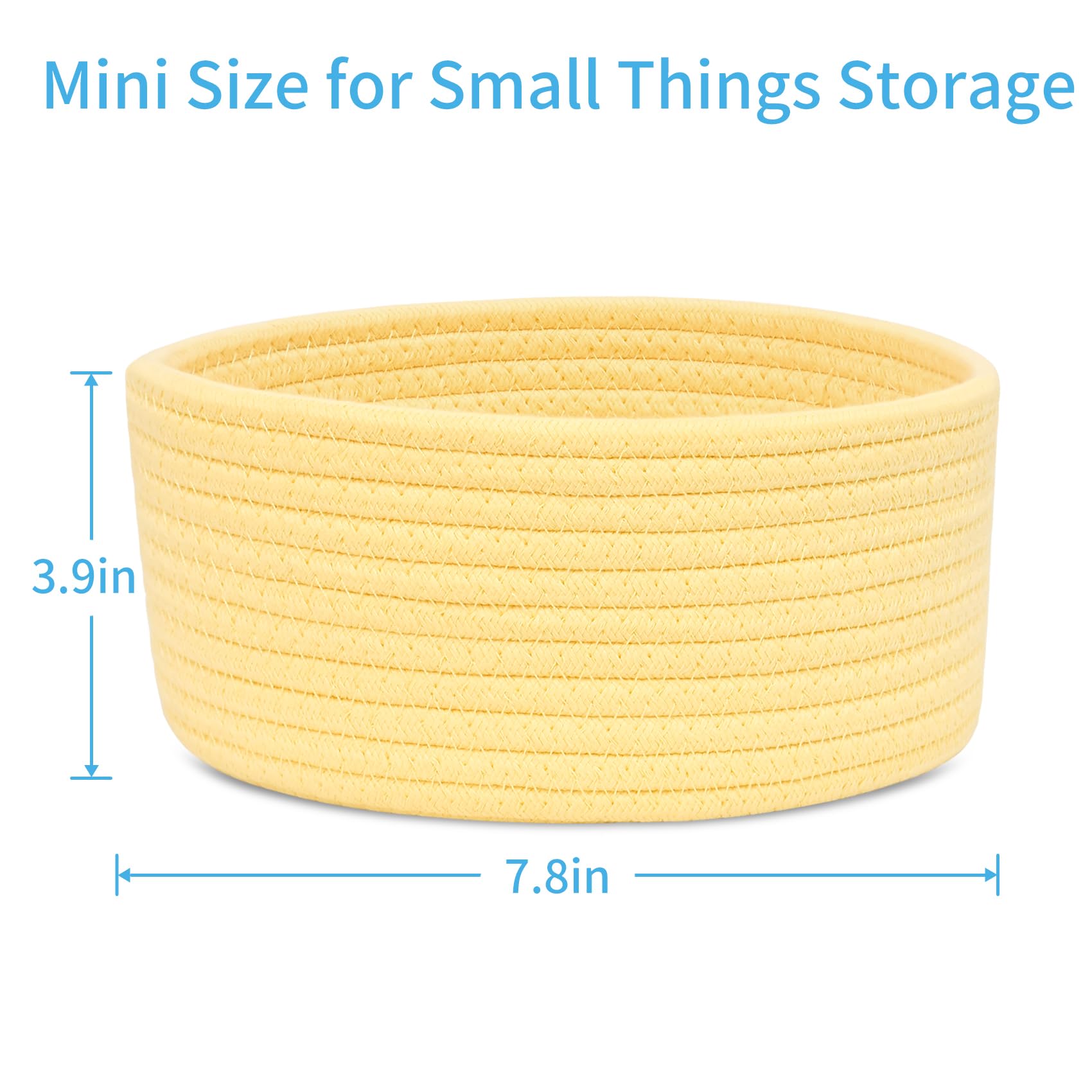 ABenkle mini cotton rope basket with soft touch, ideal for cozy nursery storage.
