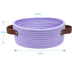 ABenkle mini rope storage basket, nursery-friendly for toys and supplies within reach.