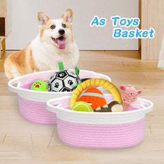 ABenkle nursery organization setup shows the basket on a shelf with baby items.