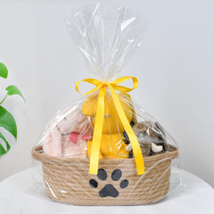 ABenkle nursery storage basket in room setting boosts Boho-chic organization