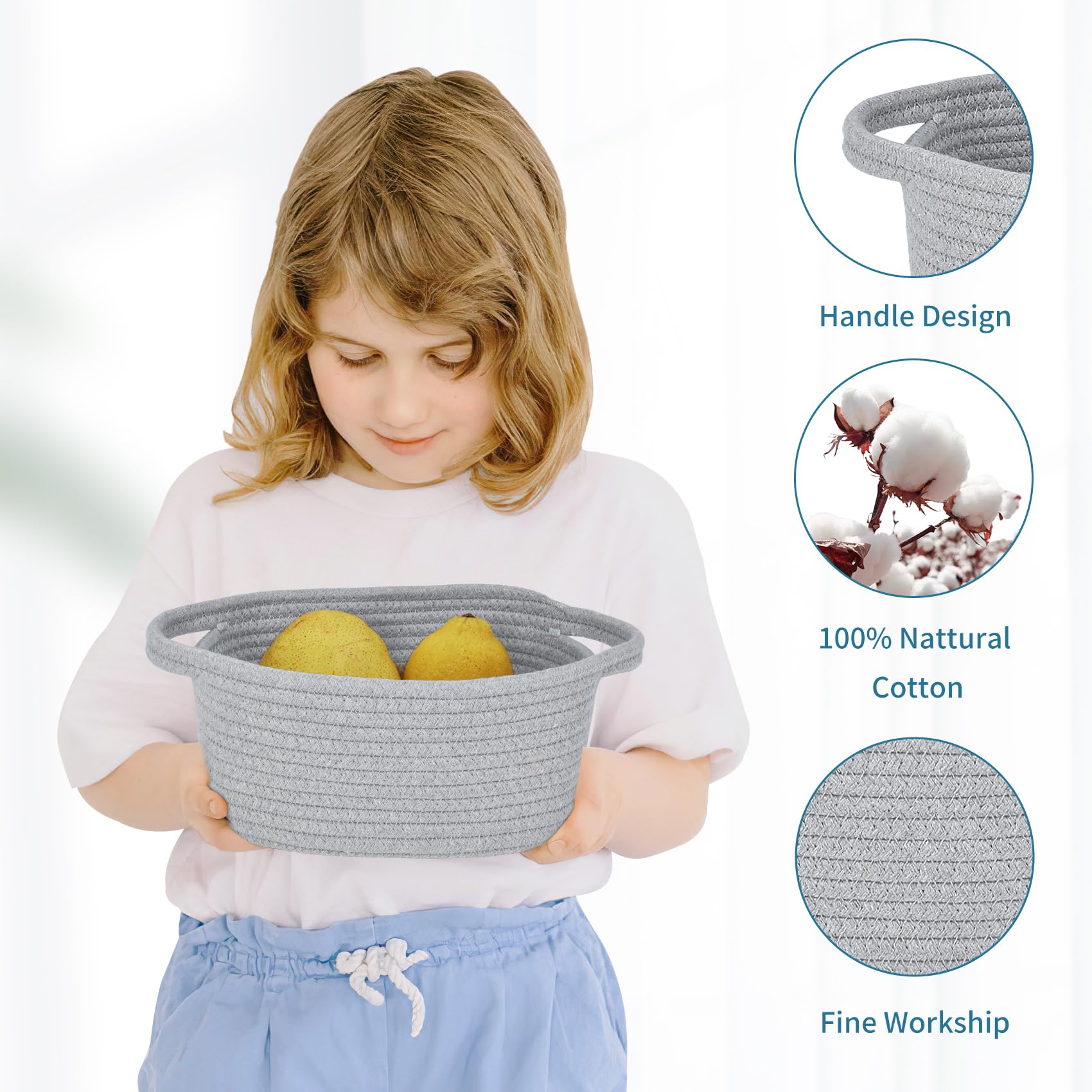 ABenkle nursery basket with toys shows soft, safe storage for kids' essentials.