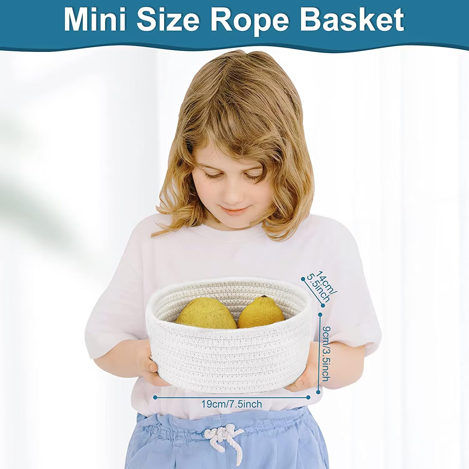 ABenkle oval rope basket close-up texture showing soft natural material