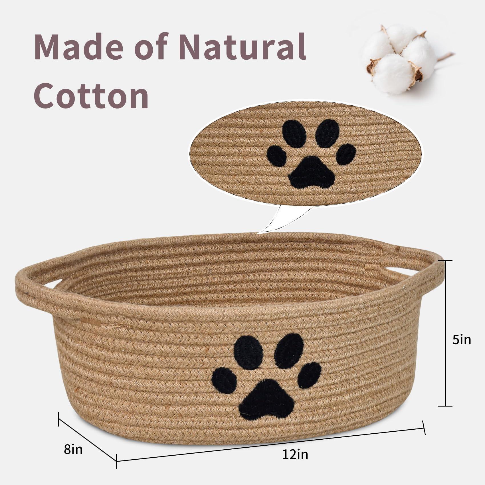 ABenkle paw-design basket detail highlighting gift-ready dog-friendly charm