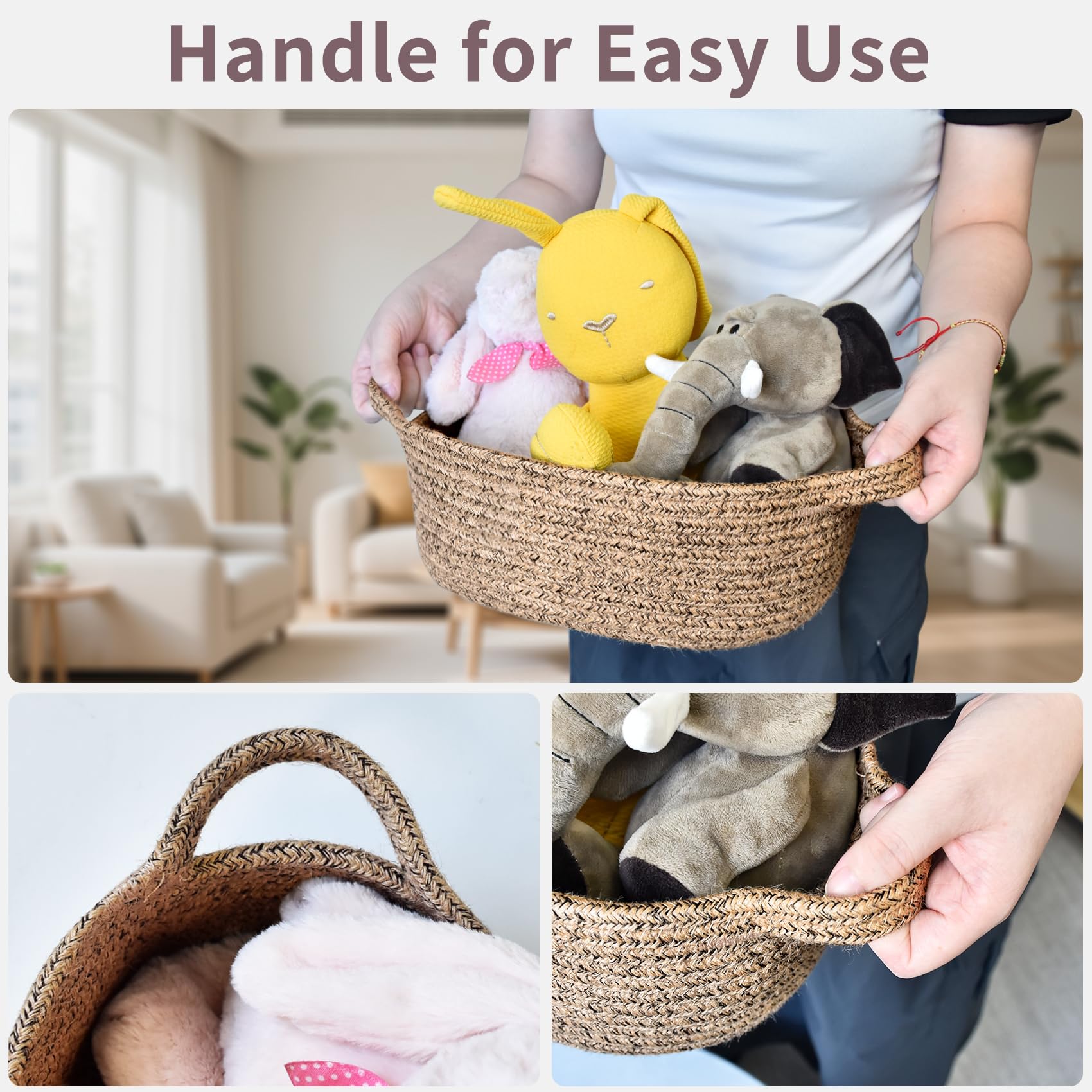 ABenkle small rope bin – folds flat when not in use for easy storage