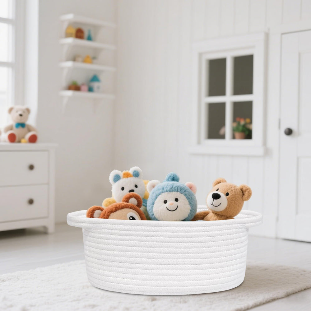 ABenkle pet-safe-storage-bin stores dog and cat toys neatly