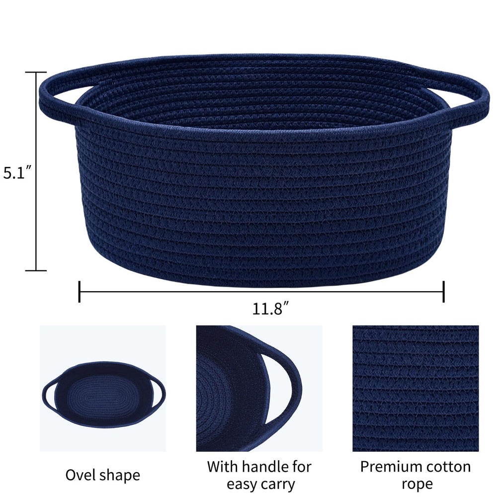 ABenkle rope basket in nursery scene keeps towels tidy and accessible