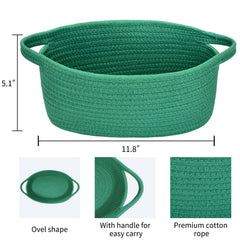 ABenkle rope basket woven texture highlights natural, chemical-free storage ideal for nurseries.