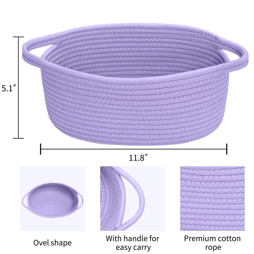 ABenkle rope-woven storage closeup highlights natural cotton material and chemical-free construction.