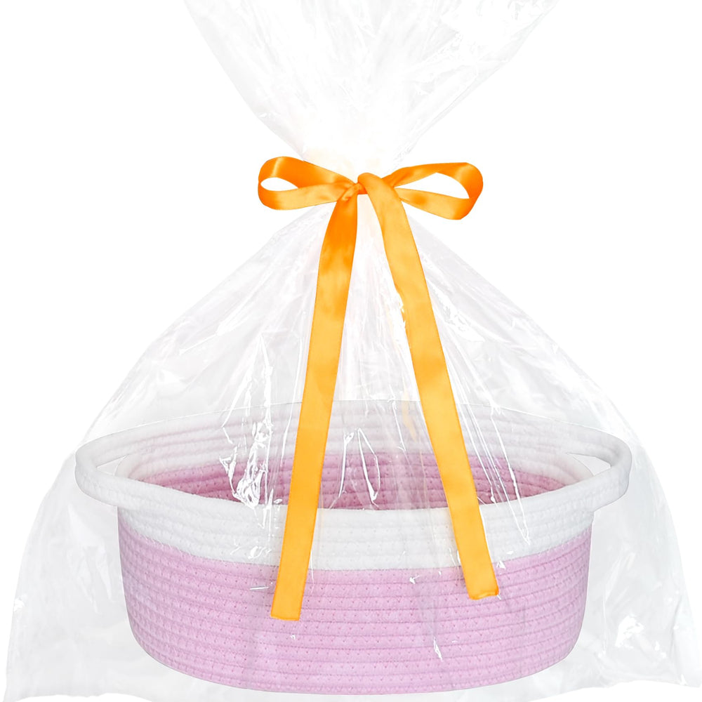 ABenkle small basket close-up showing natural cotton rope texture for stylish storage.