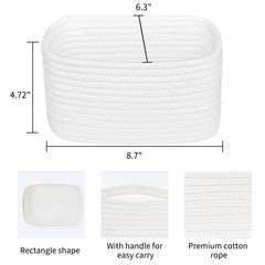 ABenkle small basket close-up cotton rope highlights durable, baby-safe materials