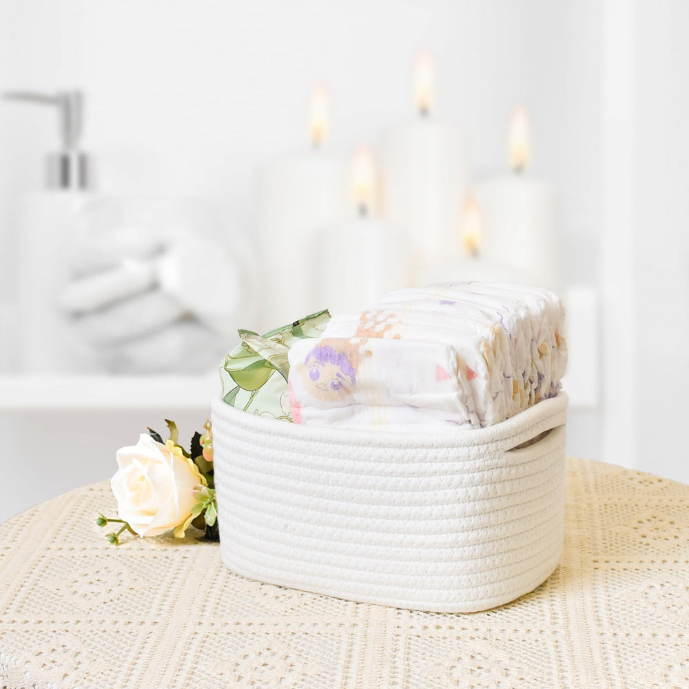 ABenkle small basket cosmetics storage ideal for compact vanity essentials