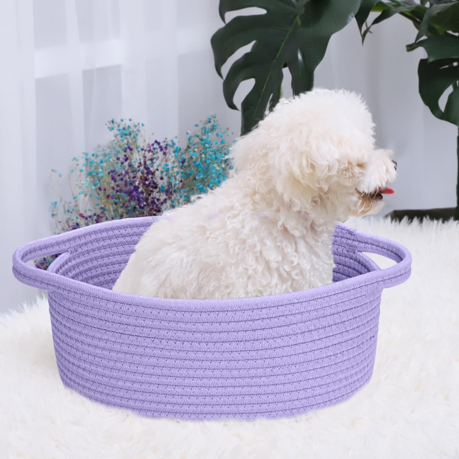 ABenkle storage basket fits toys, remote, or spa essentials for simple home organization.