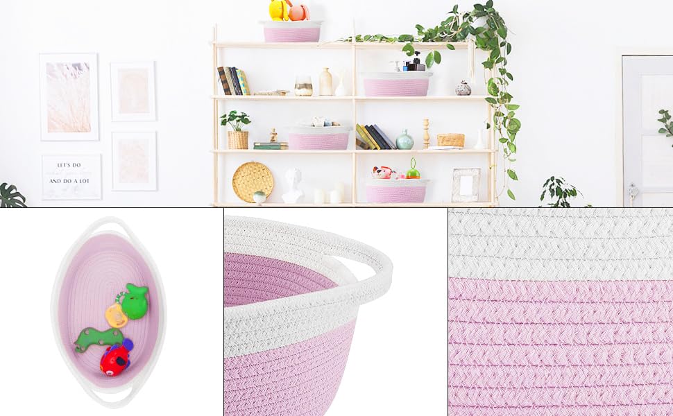 ABenkle durable cotton rope basket shown as stylish home organizer