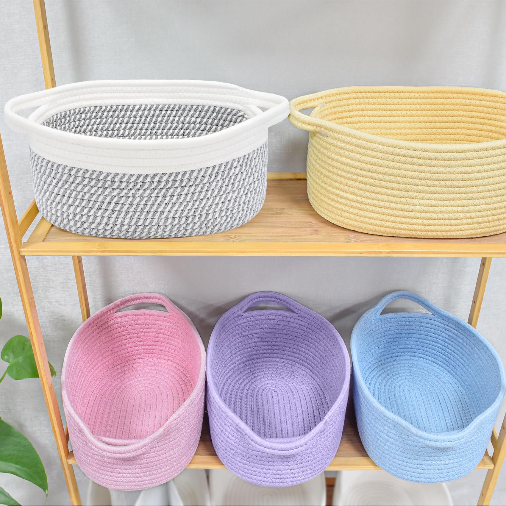 ABenkle basket folded-flat for easy storage when not in use