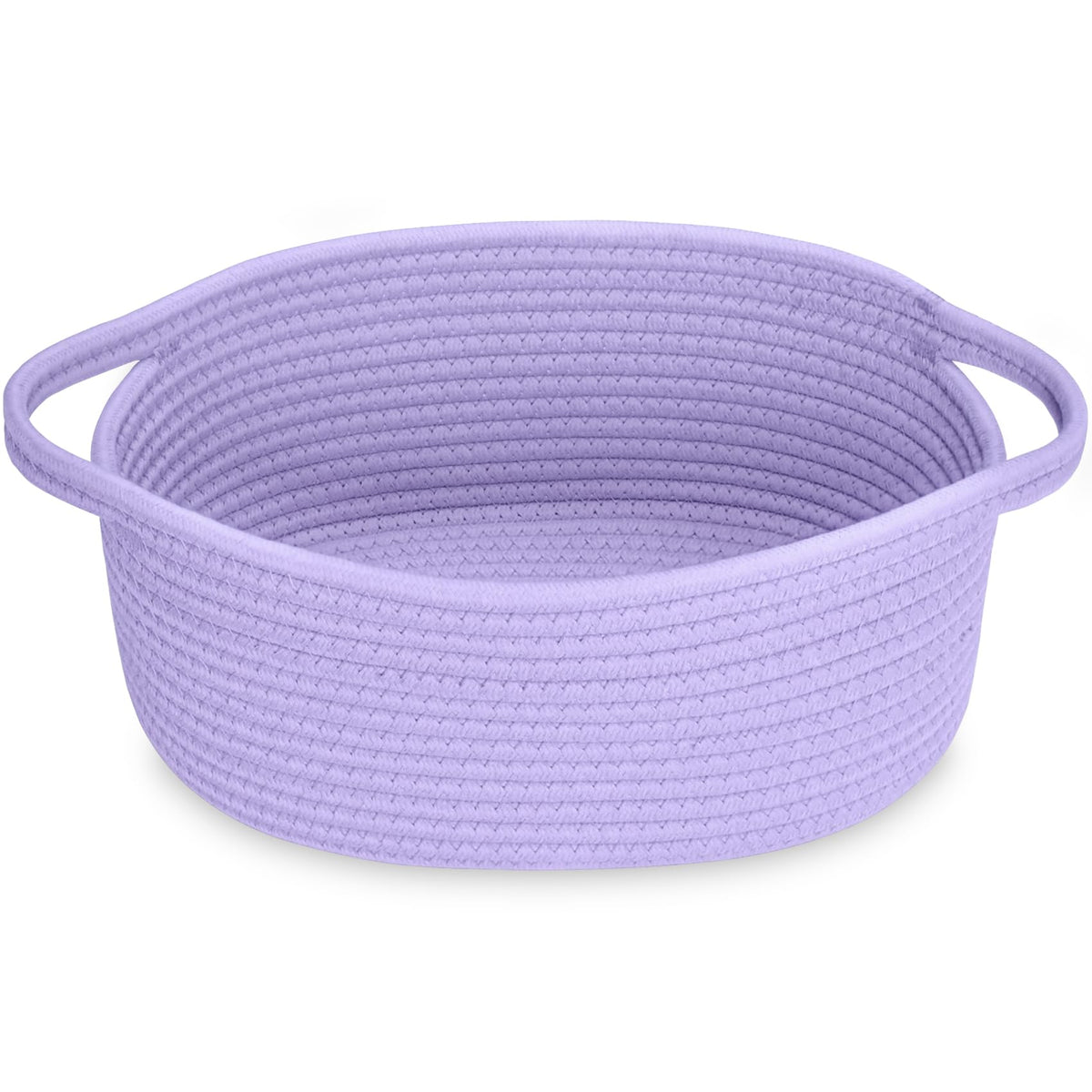 ABenkle small basket handles on shelf showcase sturdy rope weaving for stylish home organization.
