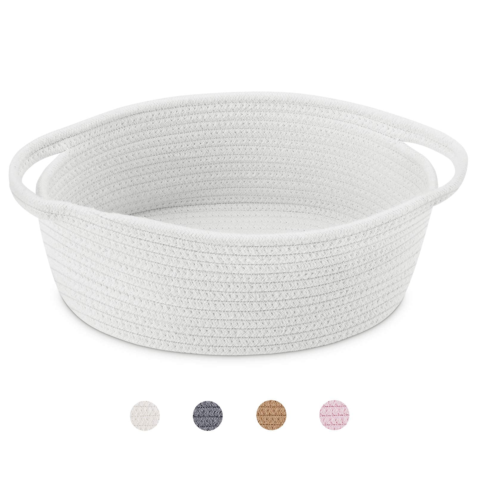 ABenkle small basket with handles keeps nursery items neat and within reach