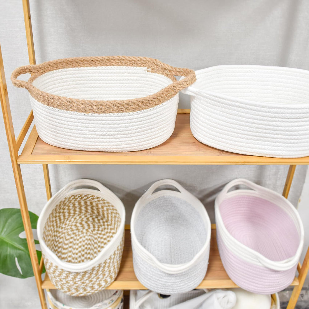 ABenkle small basket multipurpose storage for towels, blankets, or remotes