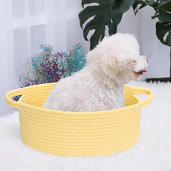 ABenkle small basket uses natural cotton for chemical-free organization.