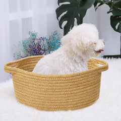 ABenkle small basket in nursery use for diapers, blankets, and toys