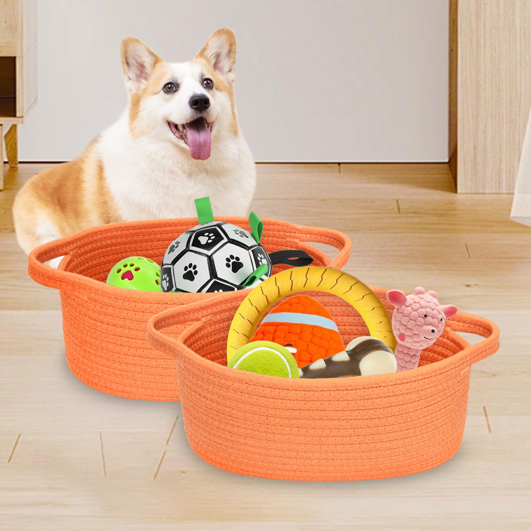 ABenkle Small Basket toy-blanket organization offers a versatile home storage option.