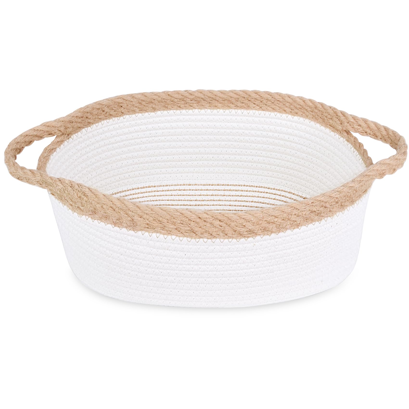 ABenkle small basket with handles front view for tidy storage and display