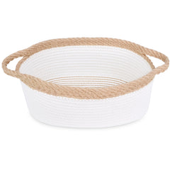 ABenkle small basket with handles front view for tidy storage and display