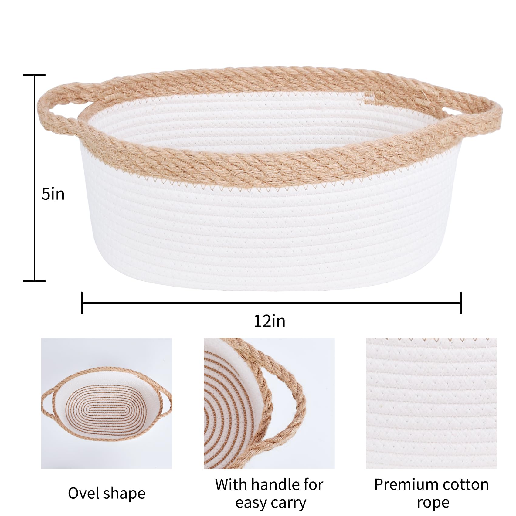 ABenkle small basket with handles close-up of woven handles and natural texture