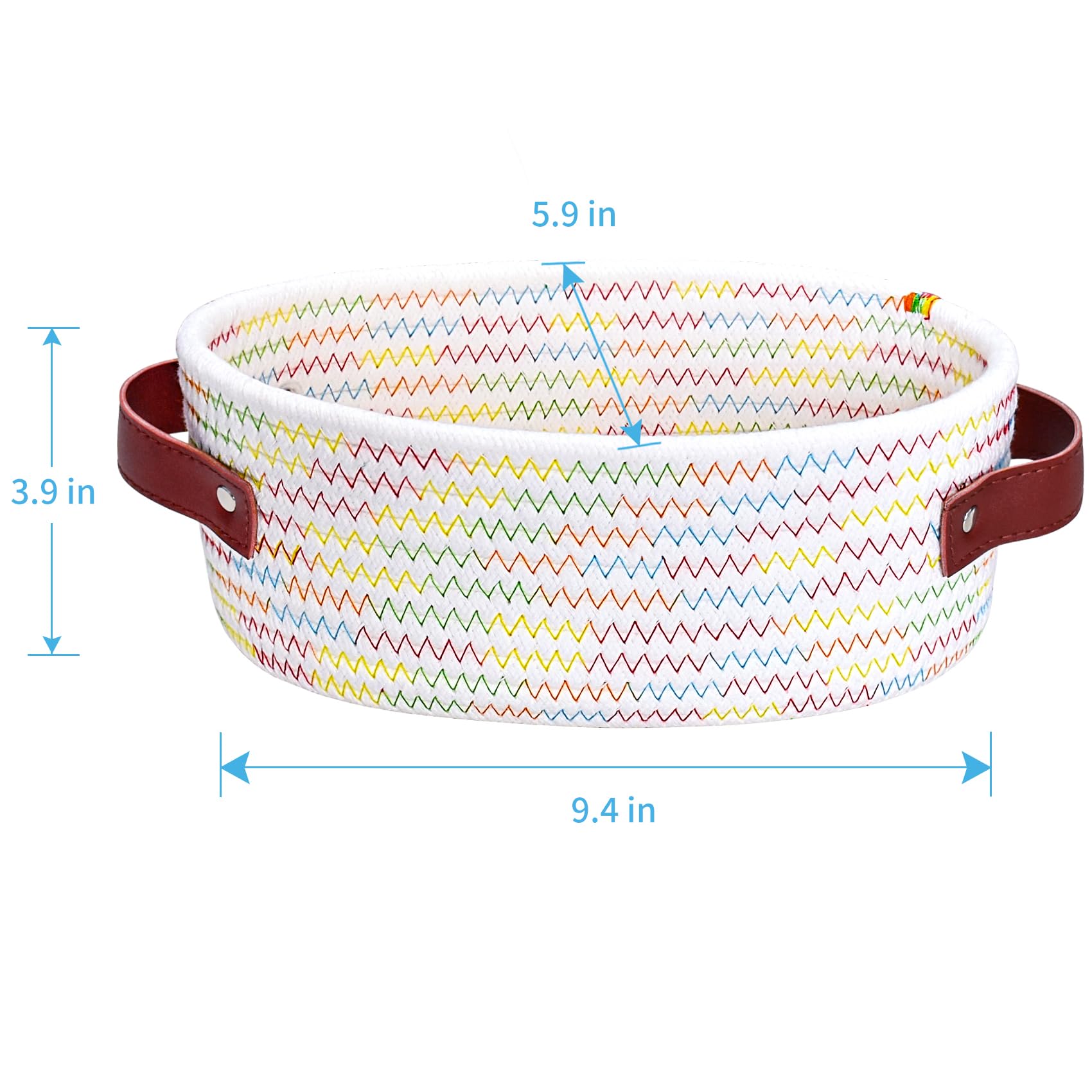 ABenkle small oval basket on a desk for organized storage