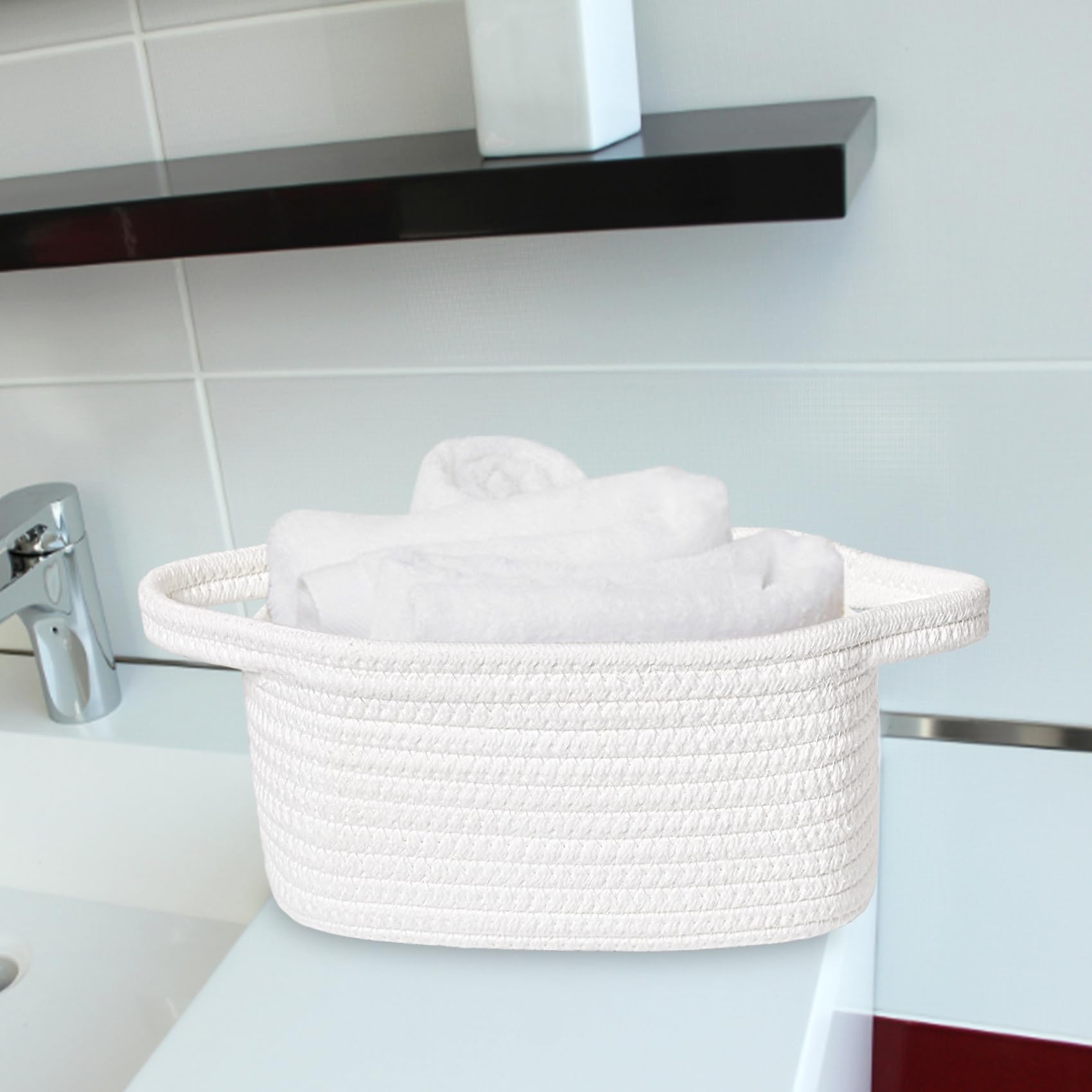 ABenkle small storage basket folded arrival with neat reshape potential