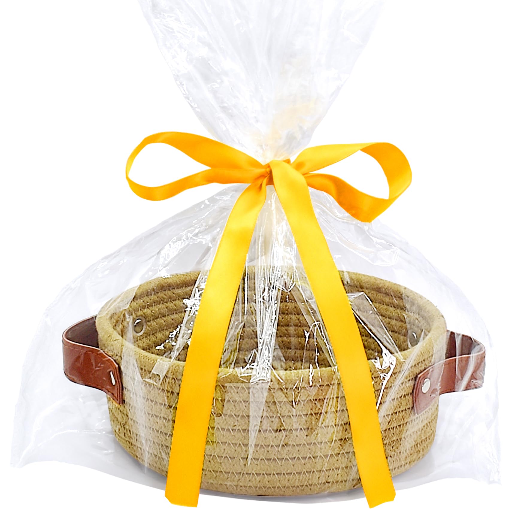 ABenkle small storage basket in cotton rope, ideal for desktop organization and stylish nursery decor