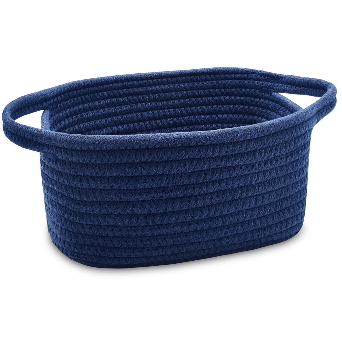 ABenkle small storage basket cotton rope keeps desks tidy and shelves organized.