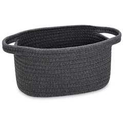 ABenkle small storage basket front view, compact organizer for towels, toys, cosmetics.
