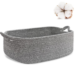 ABenkle small storage basket front view for tidy shelves and easy access.