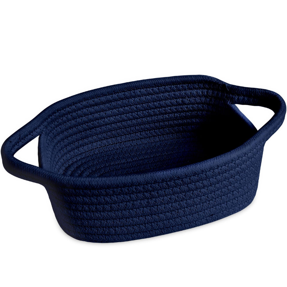 ABenkle small storage basket in cotton rope for tidy desktop organization and decor.