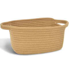 ABenkle small storage basket with rope weave for toy organization in playrooms.