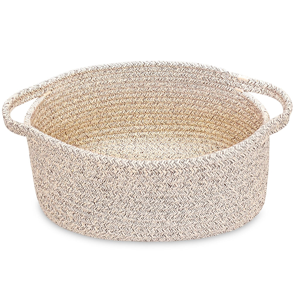 ABenkle small woven basket front view ideal for stylish storage and easy access