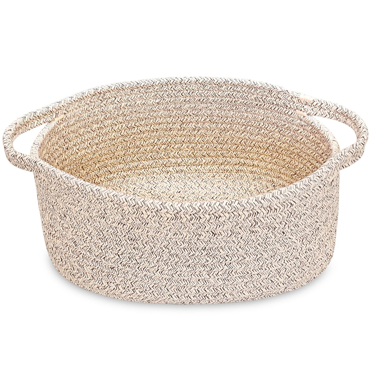 ABenkle small woven basket front view ideal for stylish storage and easy access