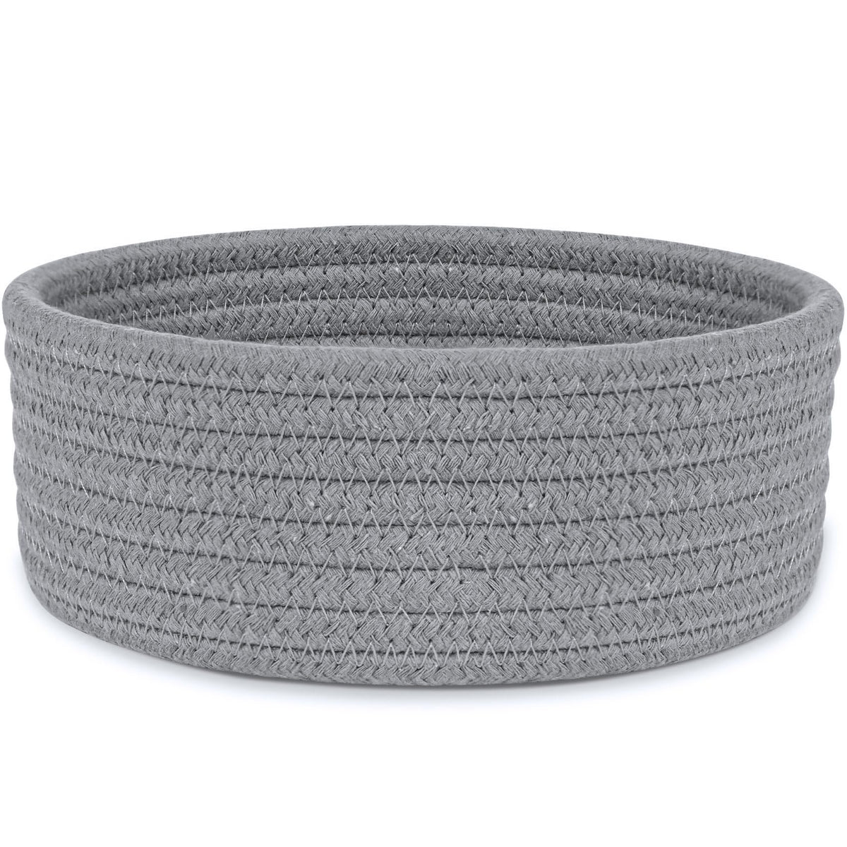 ABenkle small woven basket on desktop setup for tidy desk organization and easy access.