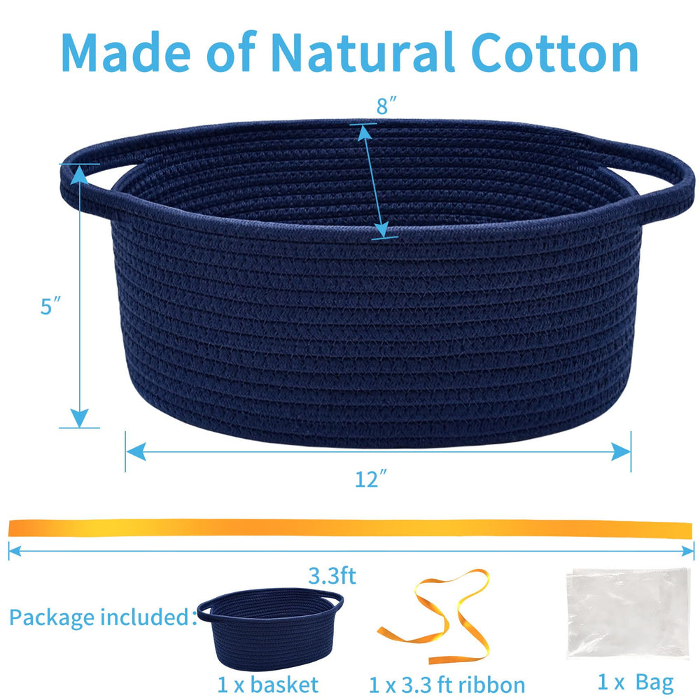 ABenkle small woven basket durable rope construction signals lasting quality.