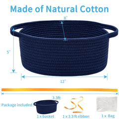 ABenkle small woven basket durable rope construction signals lasting quality.