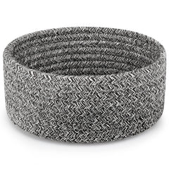 ABenkle small woven basket front view ideal for compact storage.