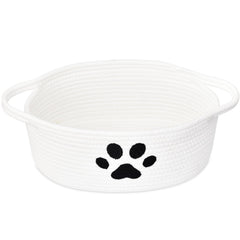 ABenkle small woven basket with handle for easy in-room storage