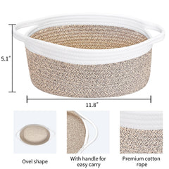 ABenkle small woven basket on baby room shelf highlighting compact organization solutions
