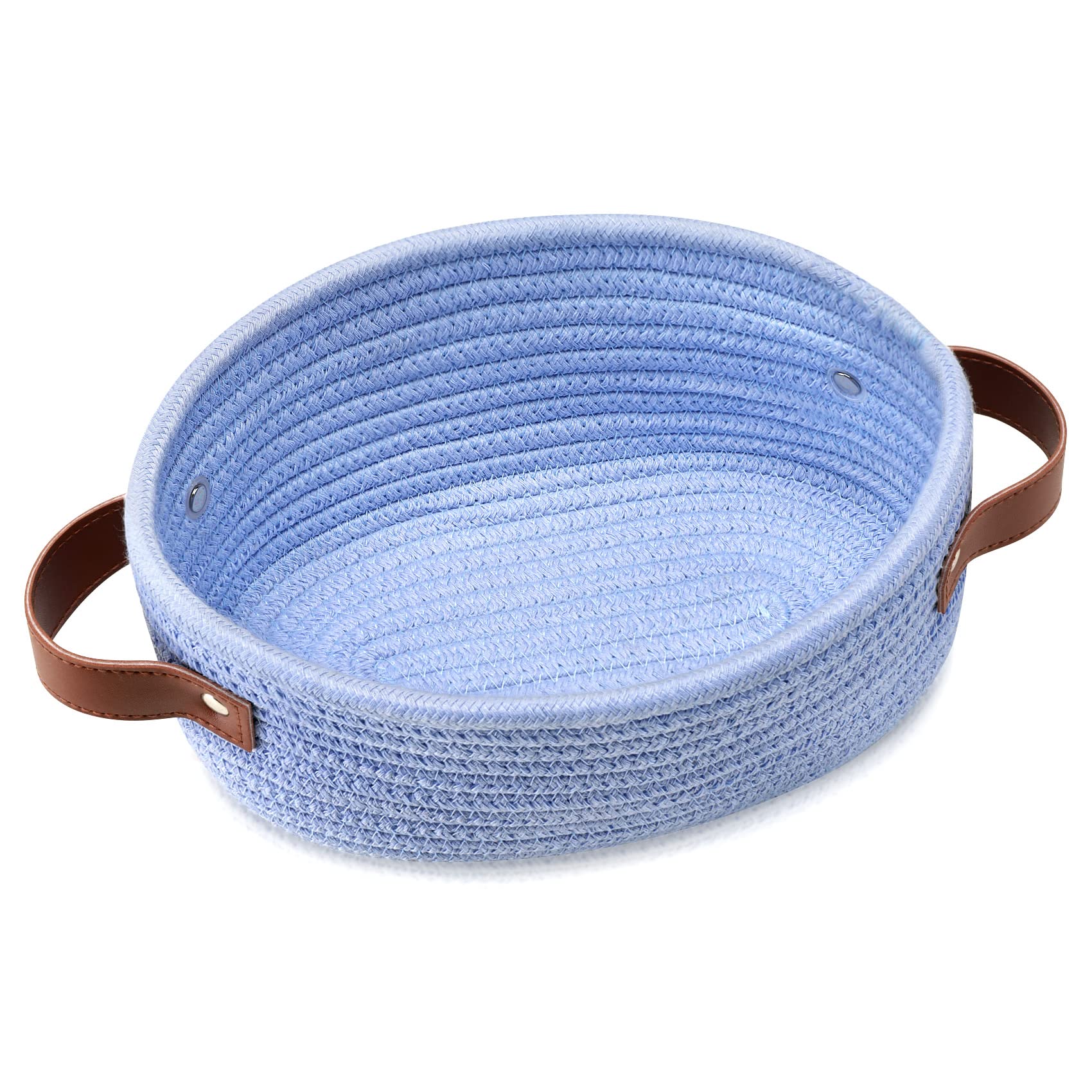 ABenkle small woven basket in oval decorative style for nursery organization