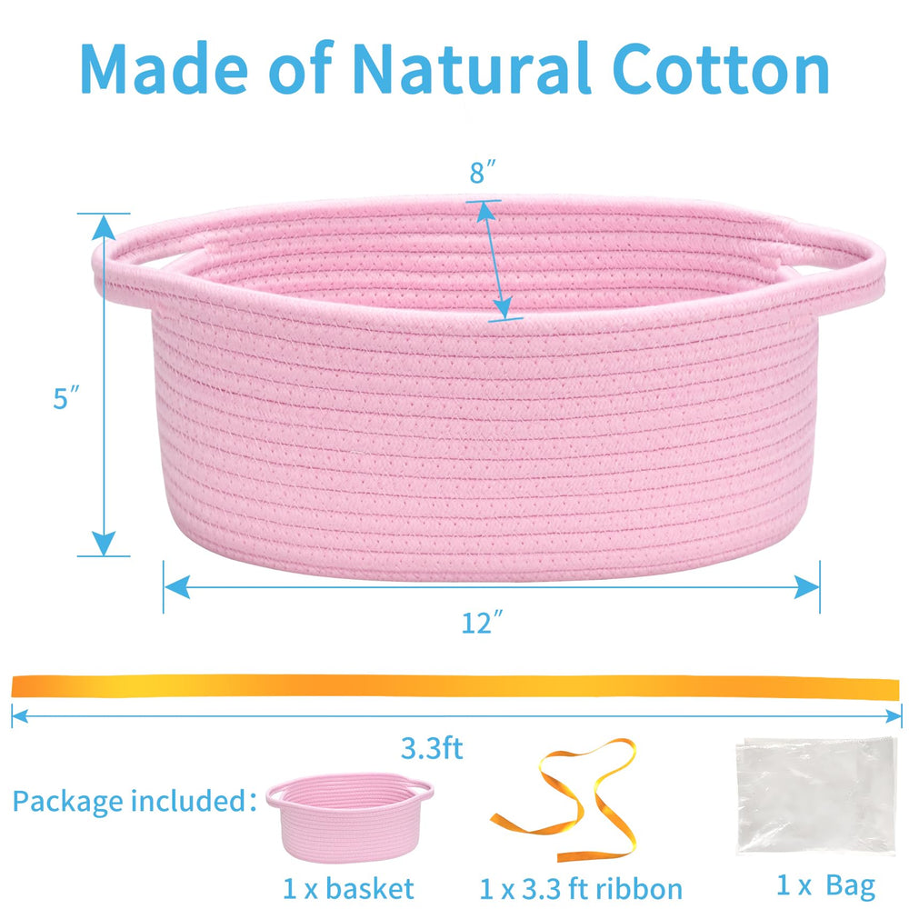 ABenkle small woven Easter basket 12x8x5 demonstrates compact storage and display.