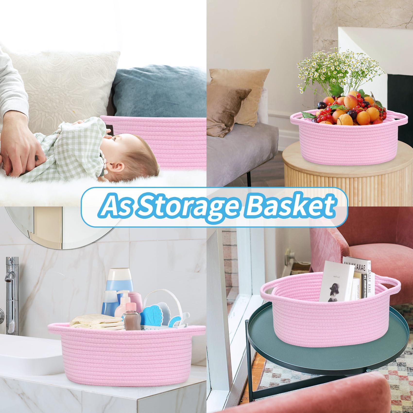 ABenkle basket used for toy storage and organization.
